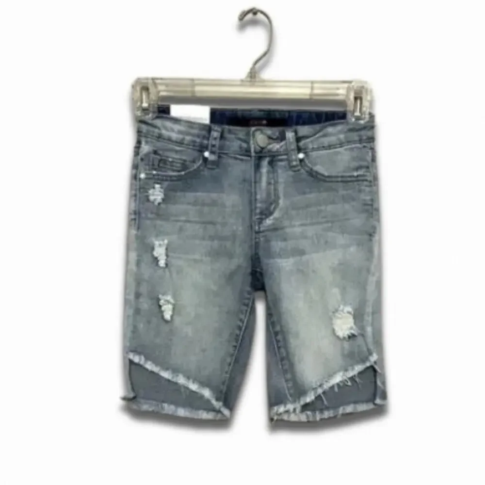 Joe's Jeans Ella Jean Shorts Mid-Rise Fit Distressed Frayed Hems Blue W 10 NWT